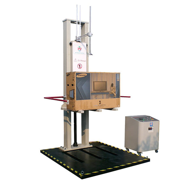 Packaging parts drop test bench